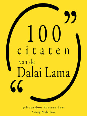 cover image of 100 citaten van Dalaï Lama